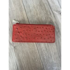 Wilsons Leather Pelle Studio Red Clutch Pouch